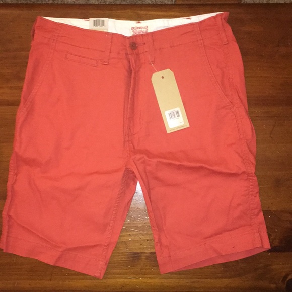 Levi’s 502 Chino Shorts Salmon Size 31 - Picture 2 of 4